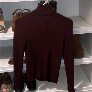 Zara Burgundy Form Fitting Turtleneck